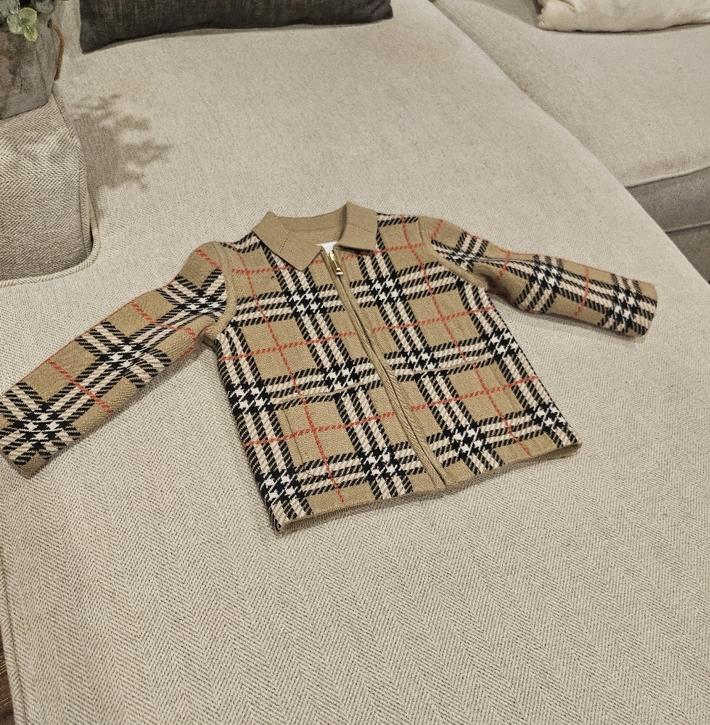 Burberry 12m Zip-Up Jacket Knitwear